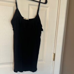Old Navy Black Ruffle-Front Spaghetti Strap Top